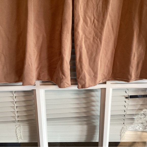 aerie Women's Cozy Crewneck Sweatshirt and Wide Leg Pants Set - Tan - Picture 4 of 4